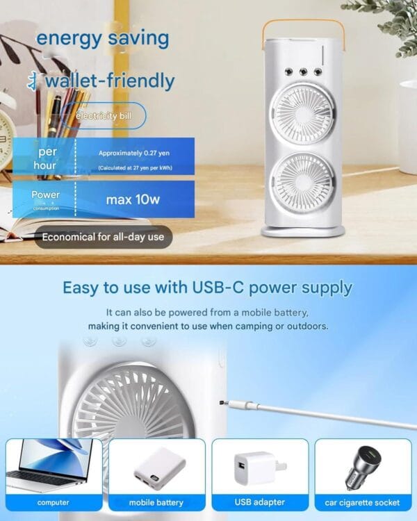 USB Portable Cooling Fan - Image 3